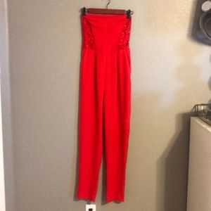 Red Strapless Jumper